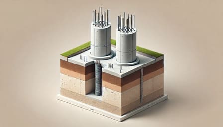 Буронабивные сваи для дома 8×8 м